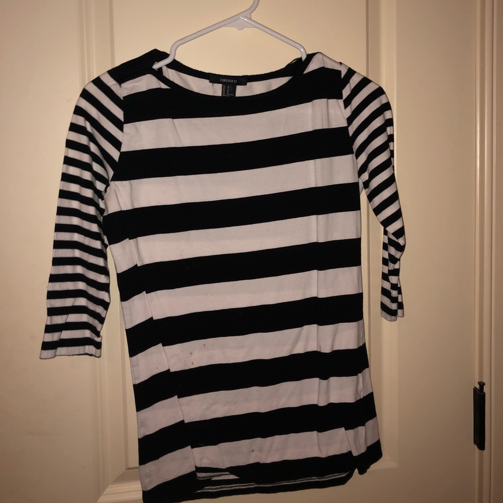 3/4 Length Striped Shirt